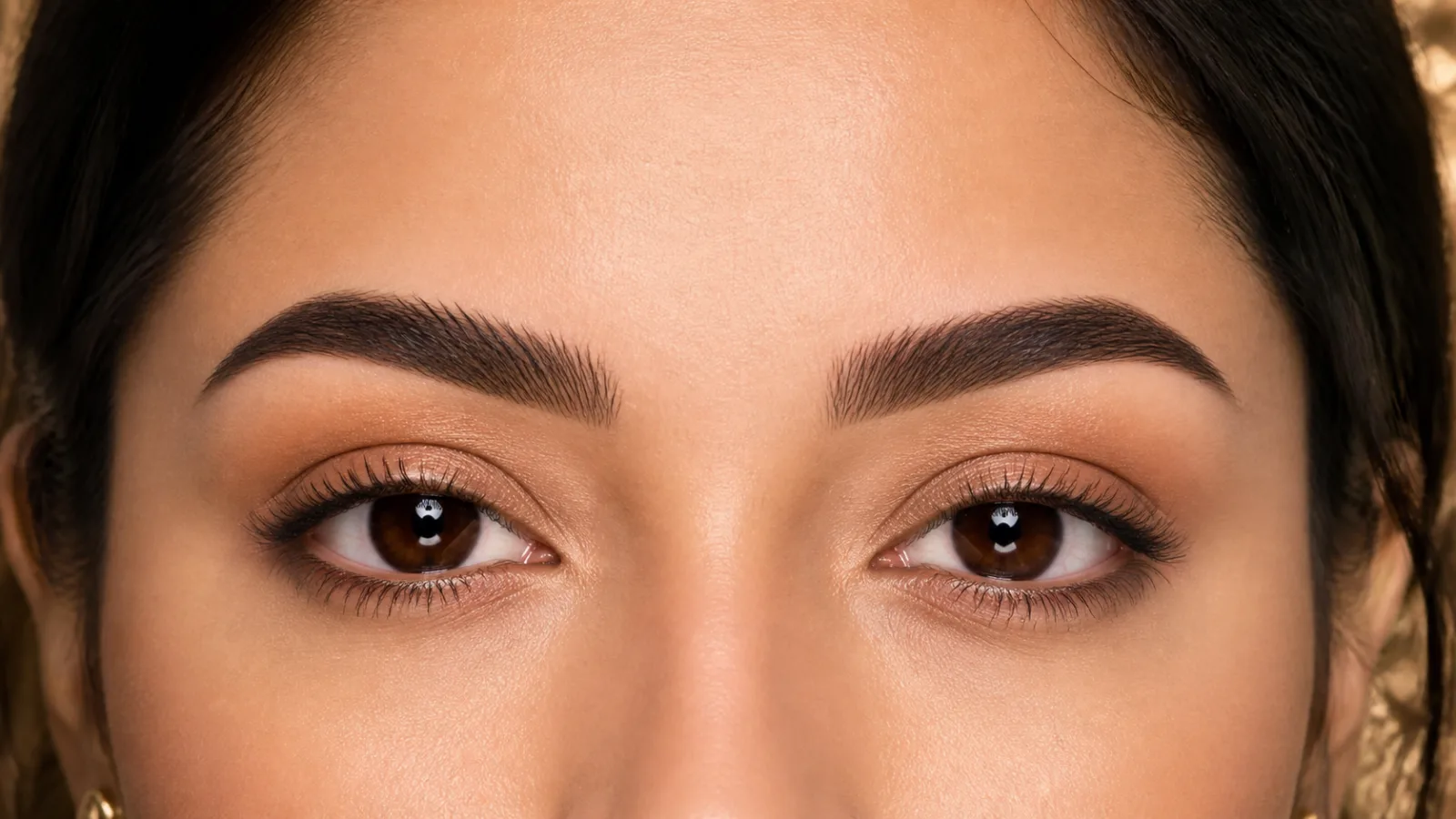 Cejas definidas con hilo