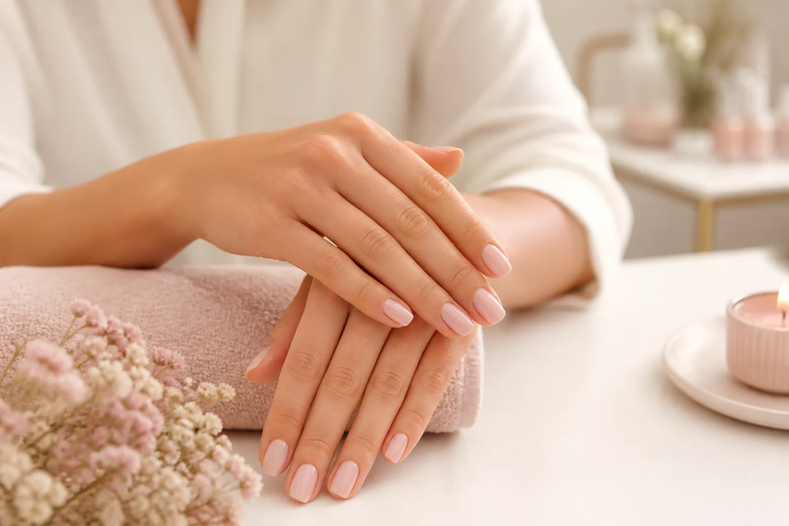 Elegant, careful manicure